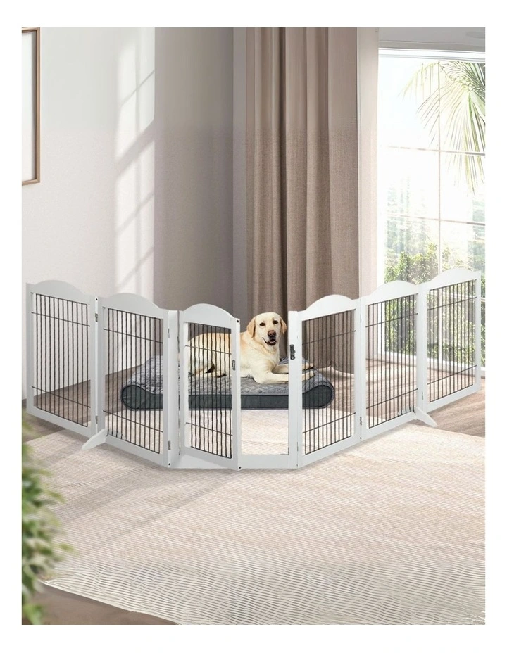 6 Panels Playpen in White image 2