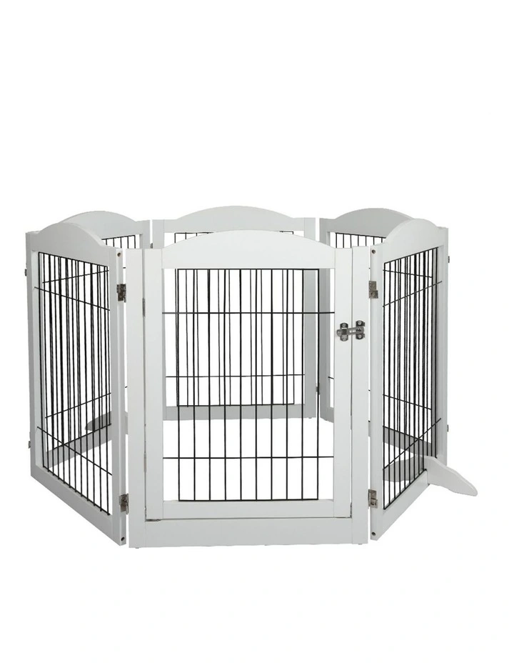 6 Panels Playpen in White image 4