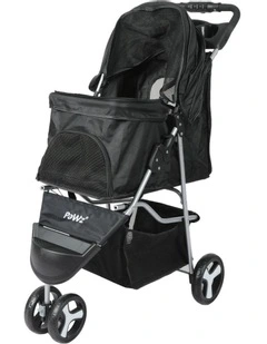 Large Stroller Pram 3 Wheels in Black