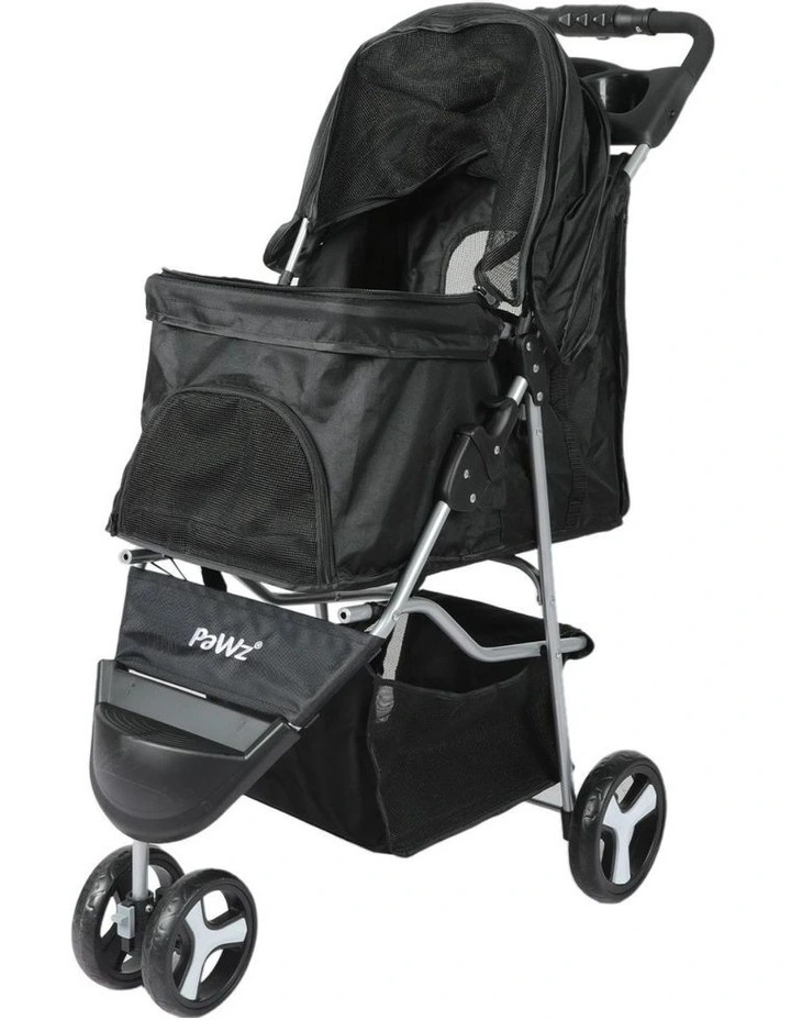 Large Stroller Pram 3 Wheels in Black image 1