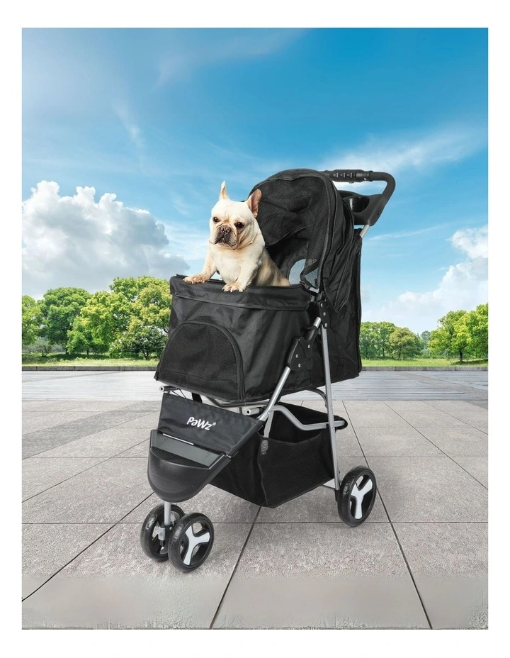 Large Stroller Pram 3 Wheels in Black image 2