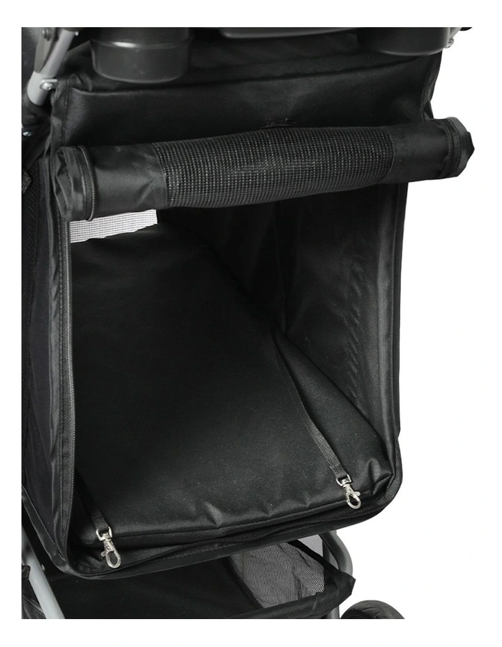 Large Stroller Pram 3 Wheels in Black image 3