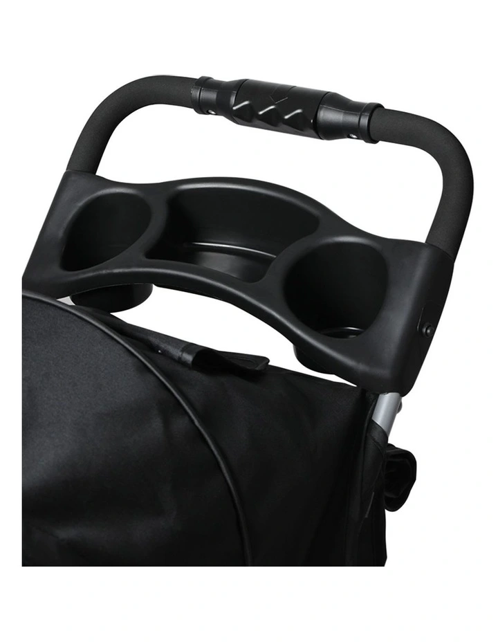 Large Stroller Pram 3 Wheels in Black image 4