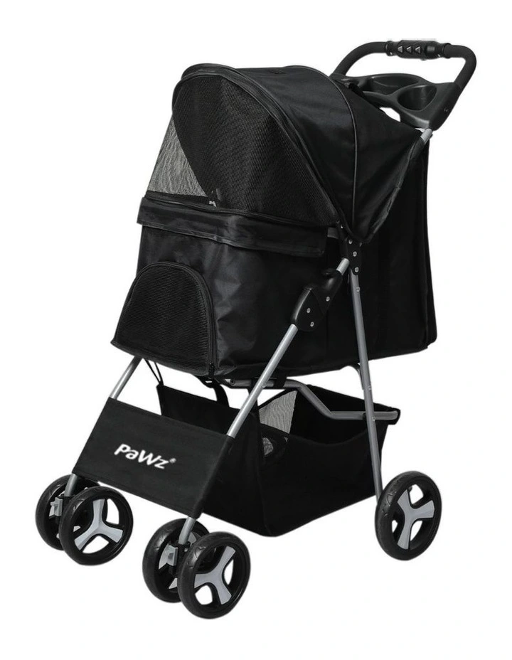 4 Wheels Pet Stroller Pram in Black image 1