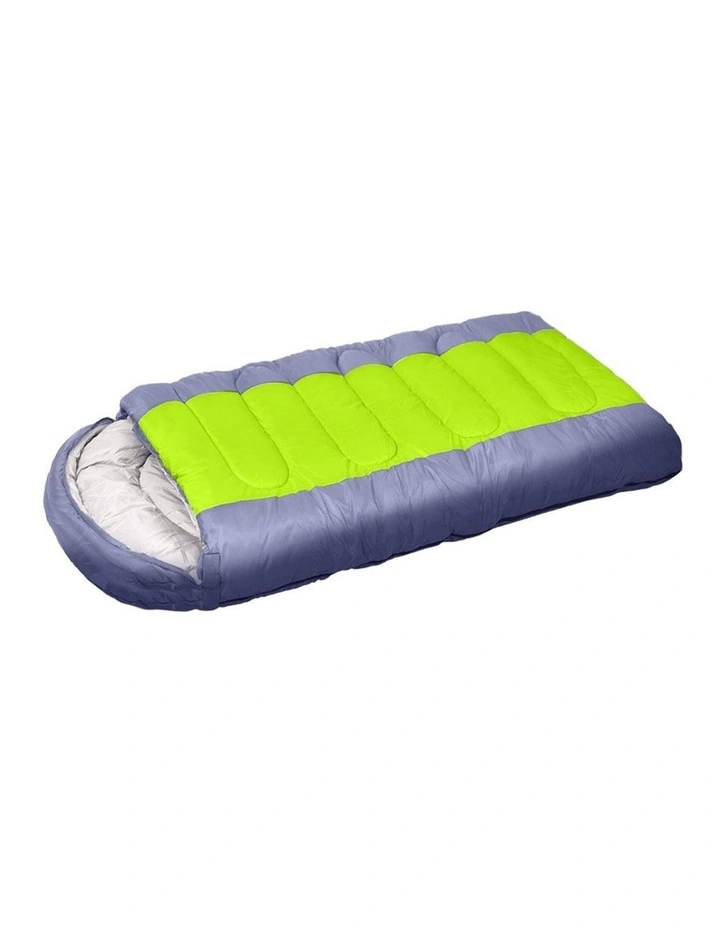 Winter Thermal Sleeping Bag in Blue/Green image 2