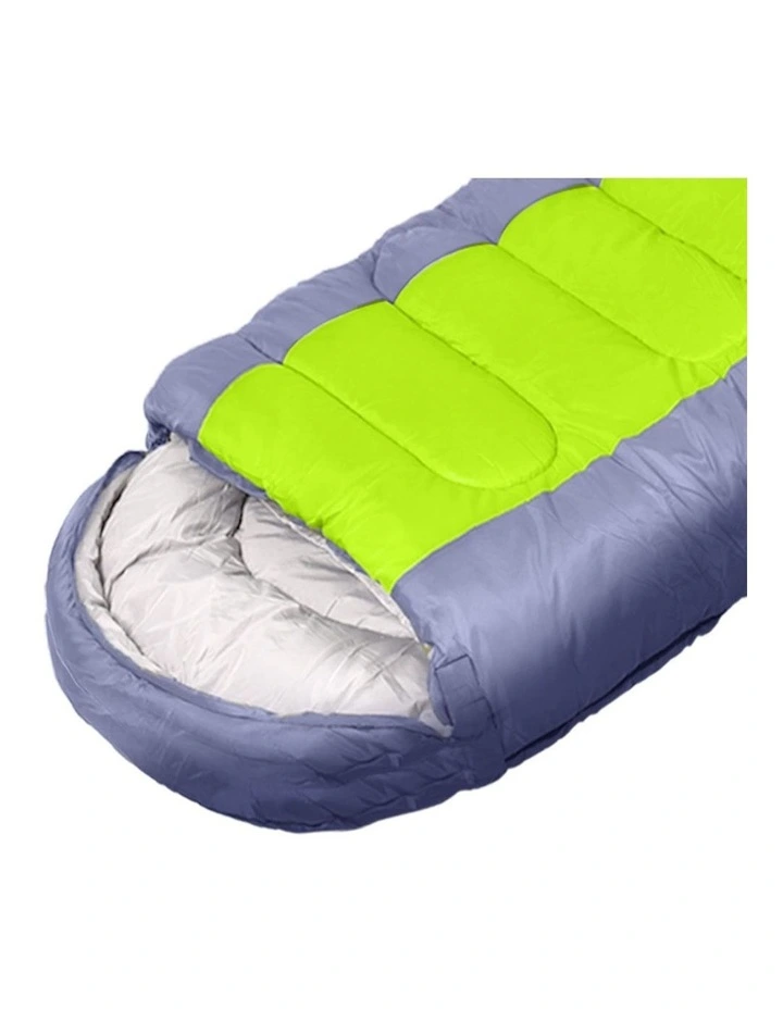 Winter Thermal Sleeping Bag in Blue/Green image 6