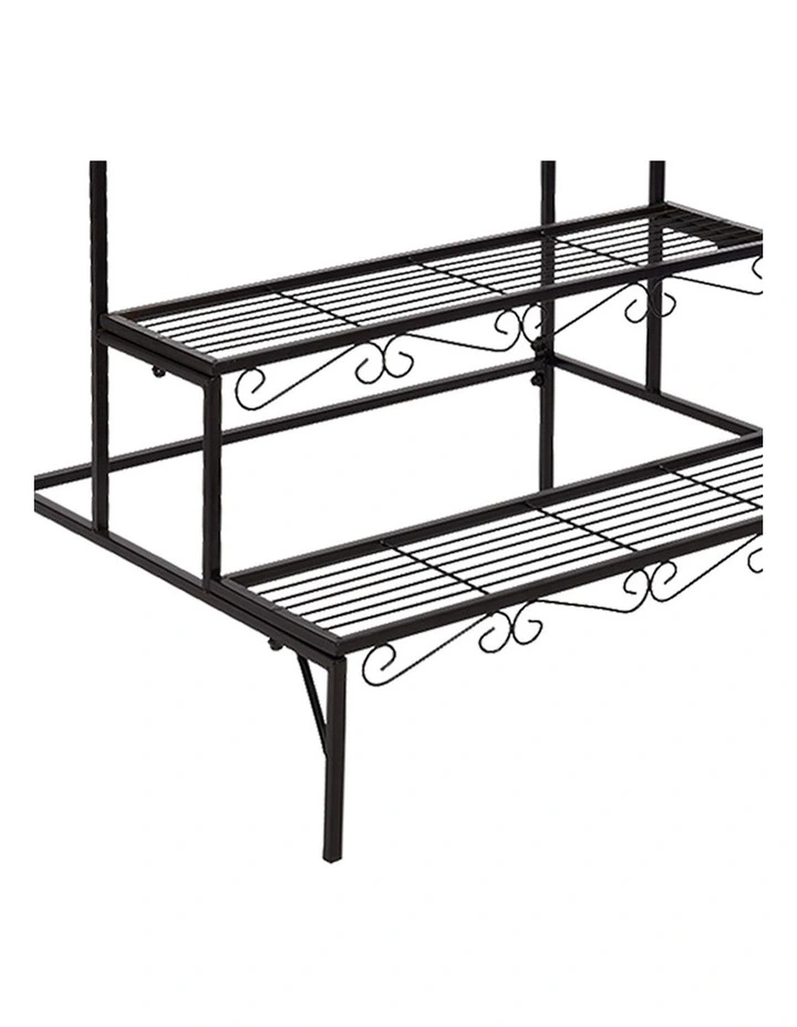 Metal 3 Tier Plant Stand in Black image 5