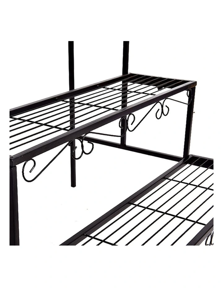 Metal 3 Tier Plant Stand in Black image 6