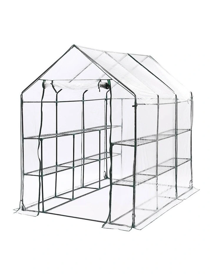 Greenhouse Walk In 3 Tier Garden Shed in Clear image 1