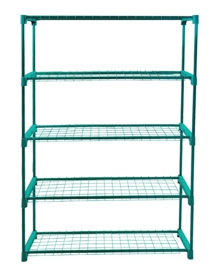 5 Tier Plant Shelving Rack x2 in Green image 2
