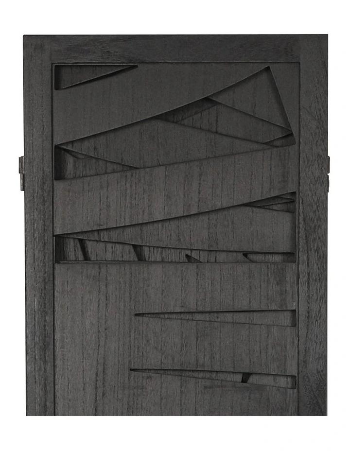 4 Panel Room Divider in Black image 4