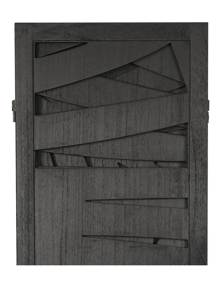 Folding Screen Partition Multi Sizes Wood in Black image 4