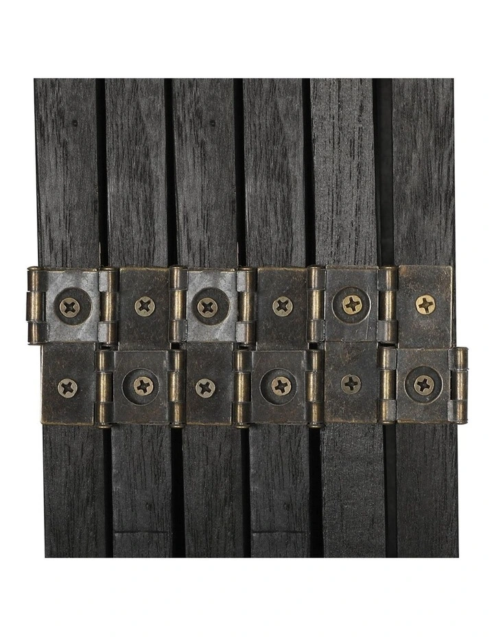 Folding Screen Partition Multi Sizes Wood in Black image 6