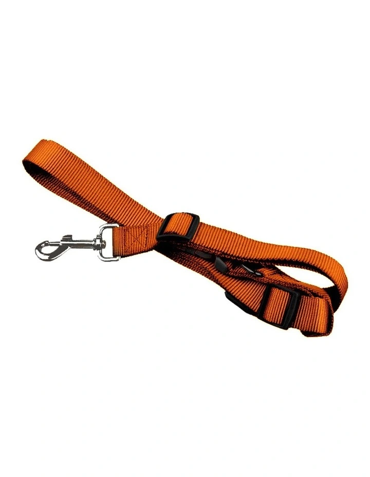 Adjustable Dog Waist Belt Leash in Orange image 2