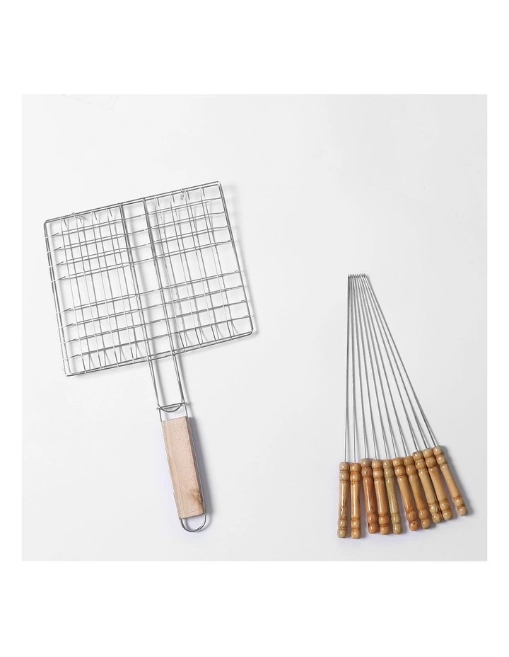 Moyasu Charcoal BBQ Camping Set in Black image 4