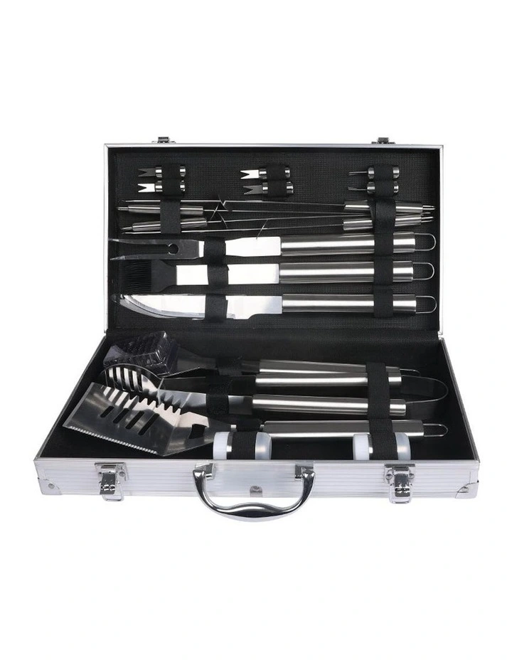 Moyasu BBQ Tool Set 18 Pieces in Silver image 2