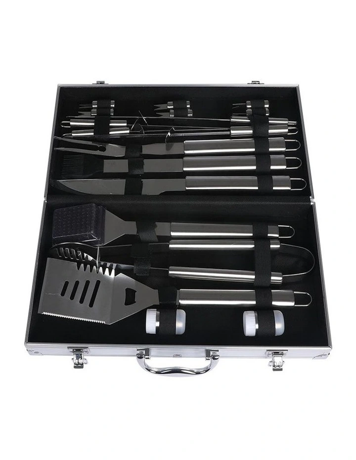 Moyasu BBQ Tool Set 18 Pieces in Silver image 5