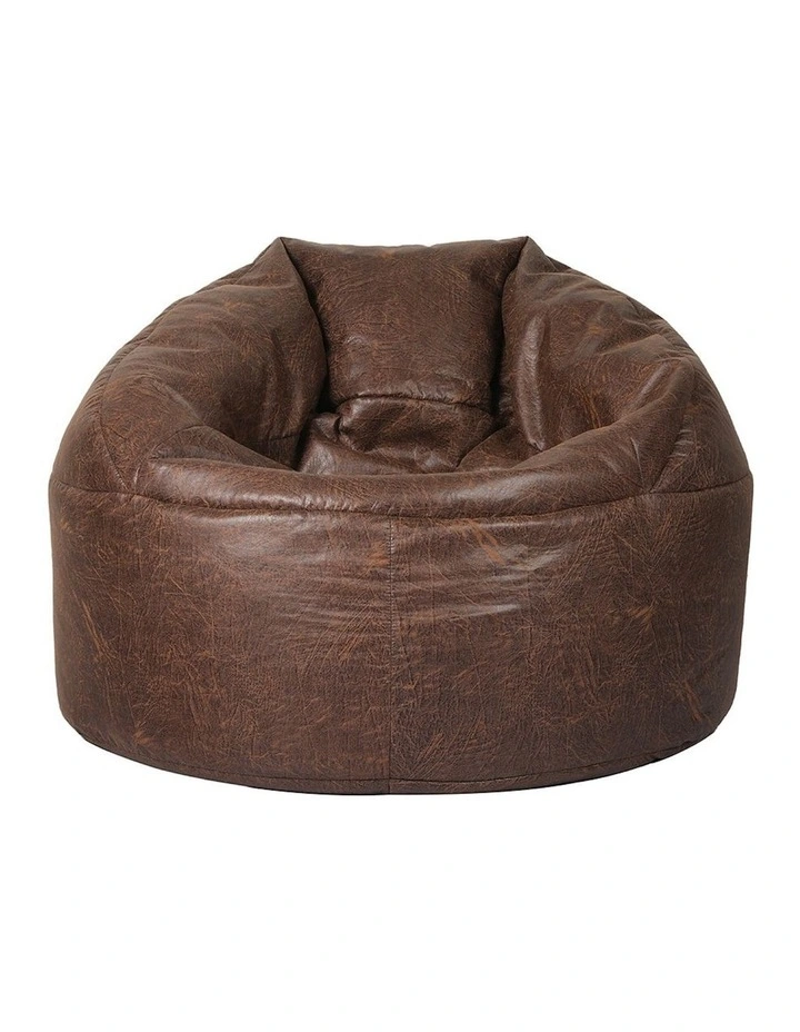 Marlow 100x100x70cm Bean Bag Chair Cover In Brown image 2