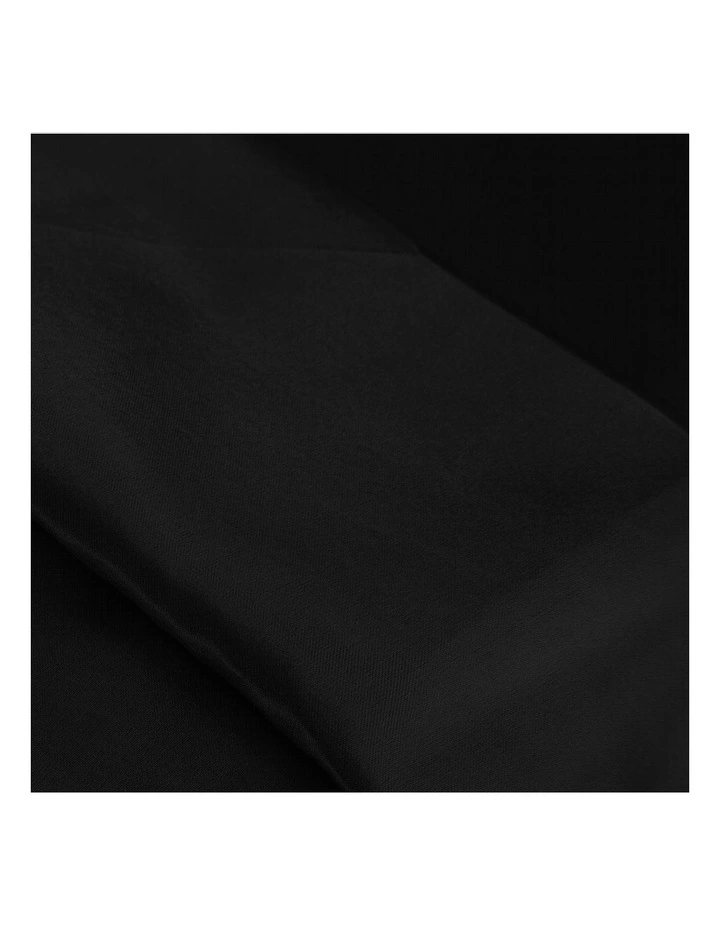 Silky Satin Bedspread Summer Pillowcases Single King Quilt Cover Set in Black image 6