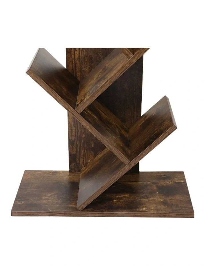 Wooden 8-Tier Tree Bookshelf in Brown image 4