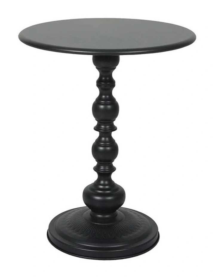 Vintage Round Side Table in Black image 1