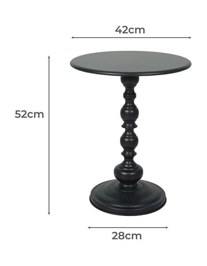 Vintage Round Side Table in Black image 3
