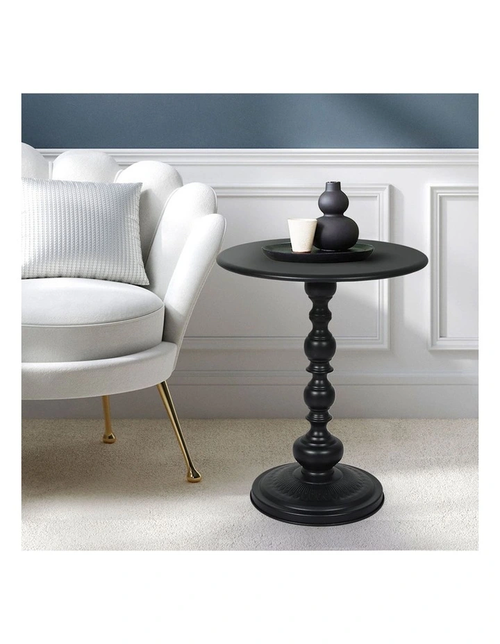 Vintage Round Side Table in Black image 7