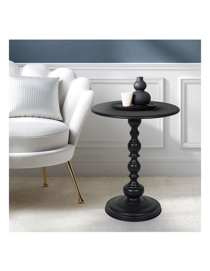 Vintage Round Side Table in Black image 7