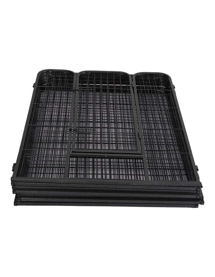 8 Panel Pet Exercise Cage in Black image 5