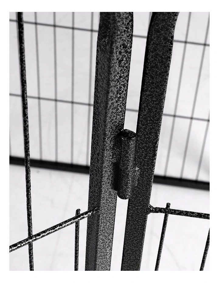 8 Panel Pet Exercise Cage in Black image 6