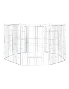 8 Panel 48'' Dog Playpen in White
