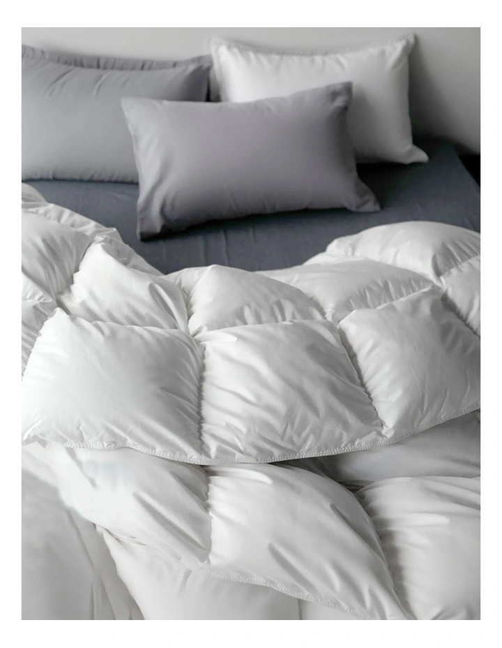 DreamZ 210x210 Duck Down Feather Quilt 200GSM In White image 7