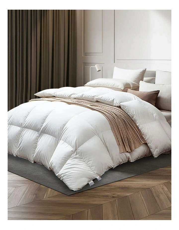 DreamZ Goose Down Feather Quilt 500GSM In White image 1