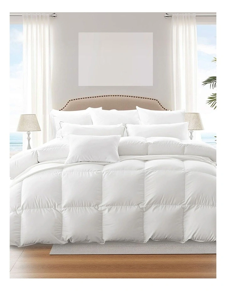 Goose Down Feather King Size Quilt 500GSM in White image 7