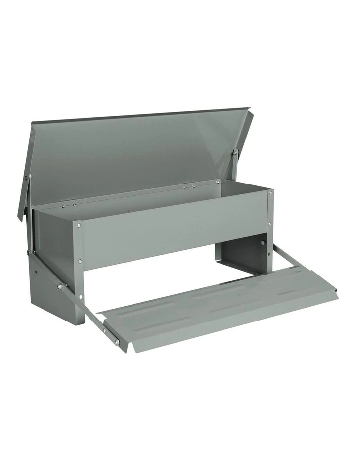 Auto Automatic Chicken Feeder 10kg in Silver image 1
