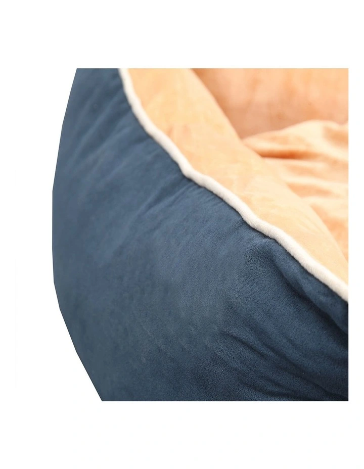 Large Deluxe Soft Cushion Pet Bed in Navy Anchor image 5