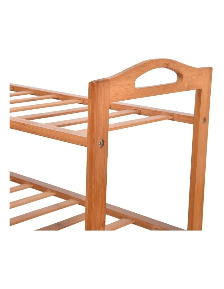 Sello Products Brown 5 Tiers Bamboo Shoe Rack Storage Organizer image 4