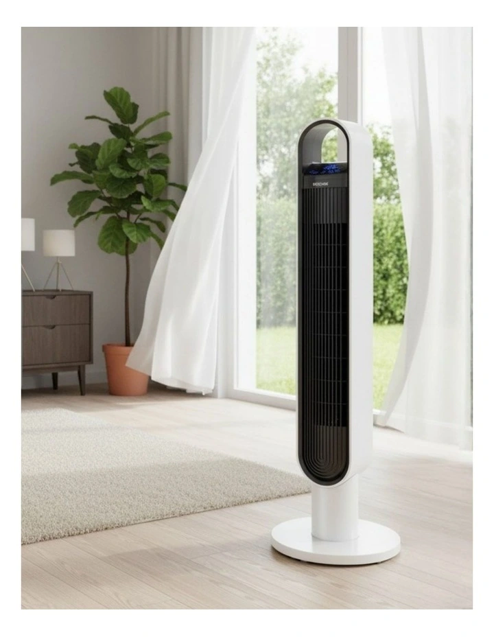 Portable Tower Fan in White image 2