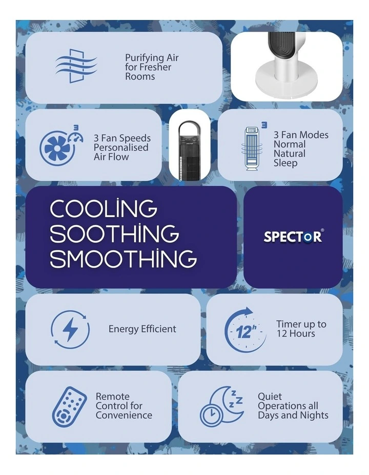 Portable Tower Fan in White image 4