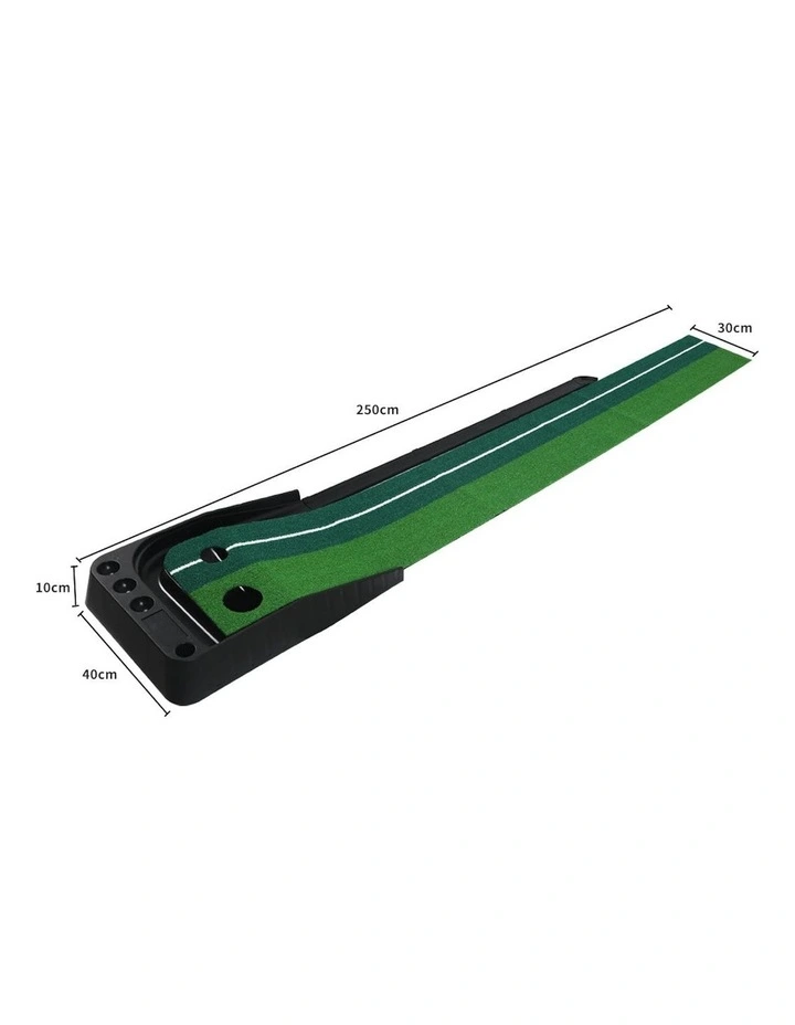 Golf Putting Mat 250cmx40cm in Green/Black image 3