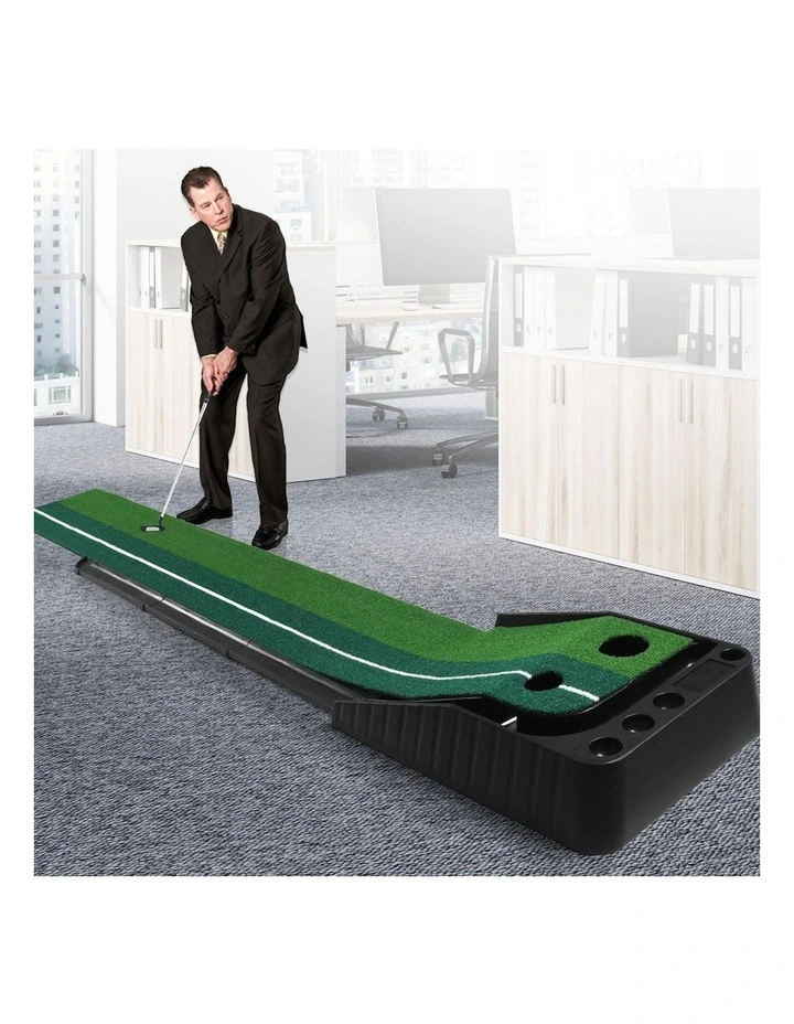 Golf Putting Mat 250cmx40cm in Green/Black image 7