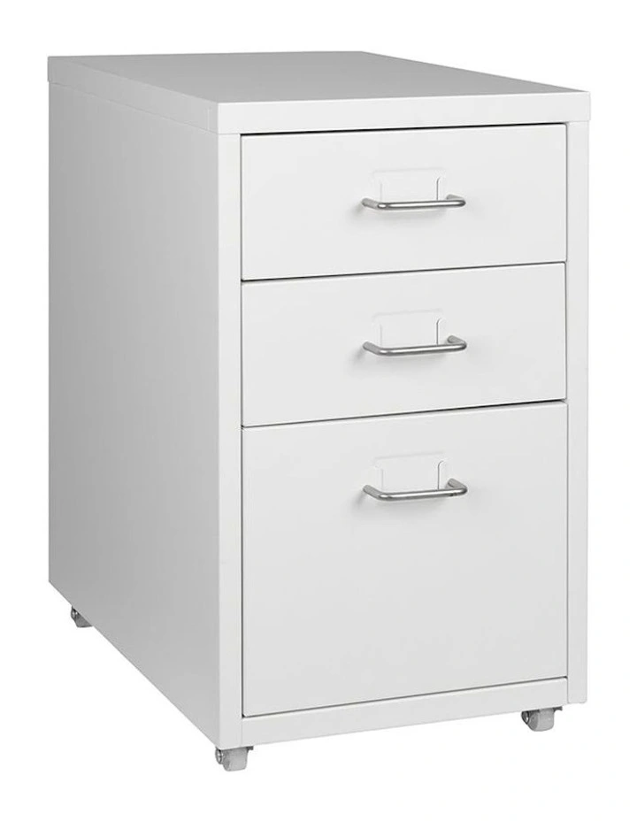 3 Drawer Office Cabinet in White image 1