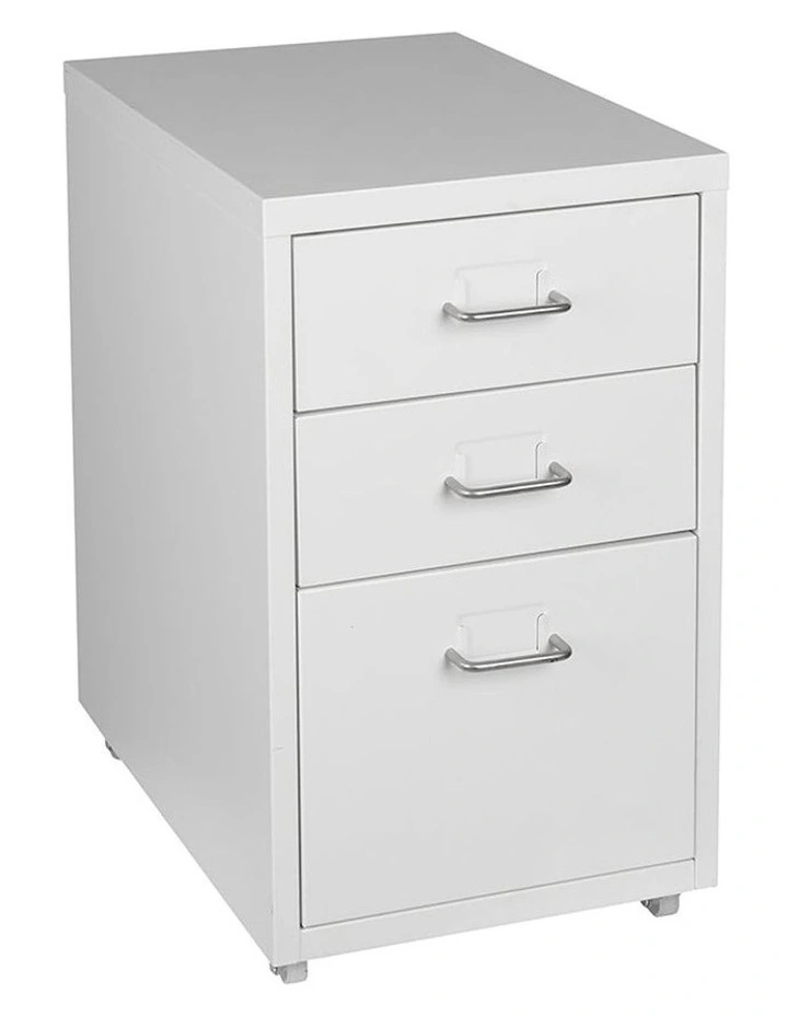 3 Drawer Office Cabinet in White image 2