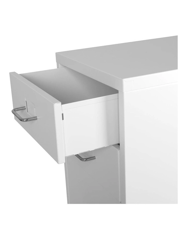 3 Drawer Office Cabinet in White image 4