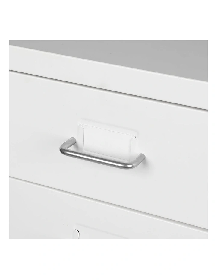 3 Drawer Office Cabinet in White image 7