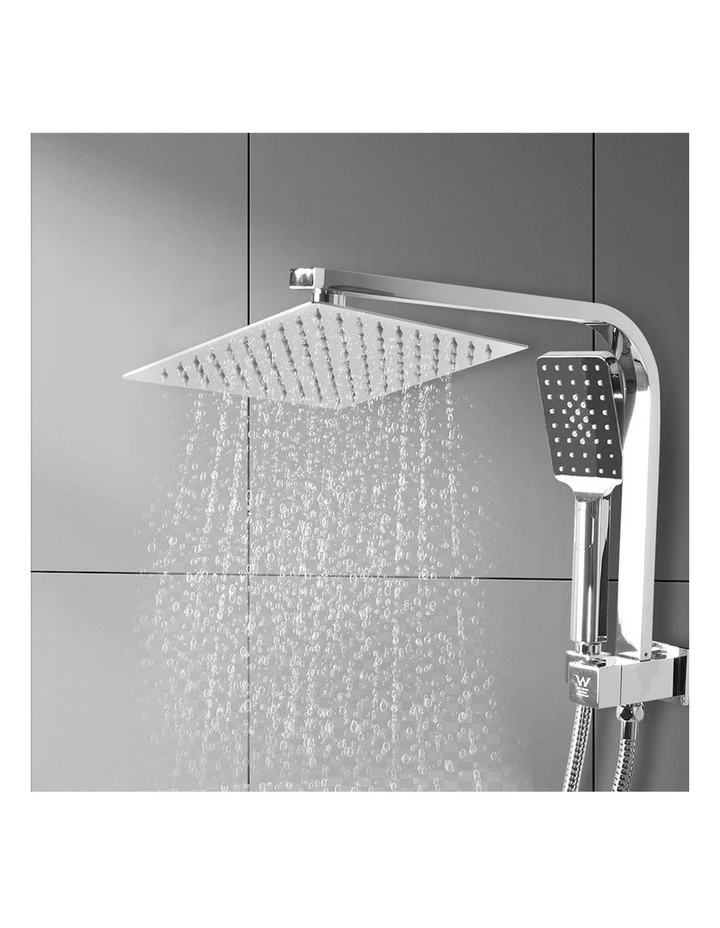 Square Shower Head Set in Silver image 7
