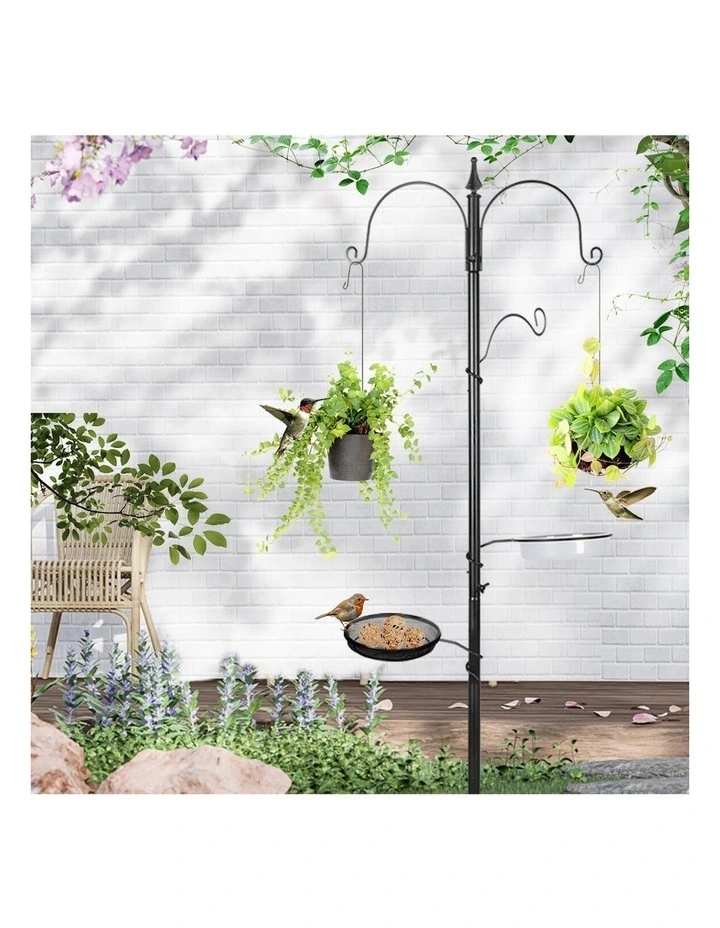 Hanging Metal Bird Feeder in Black image 7