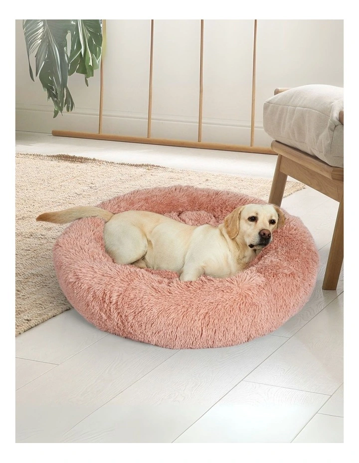 Pet Donut Nest Calming Bed XL in Pink image 2