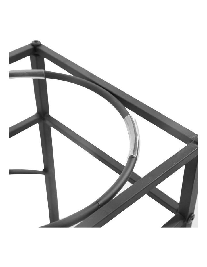 Dual Elevated Pet Bowl Feeder Stand in Silver image 4