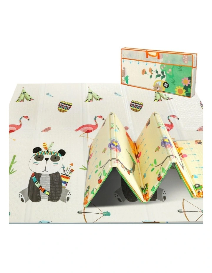 Foldable Double-Sided Play Mat in Multi image 2